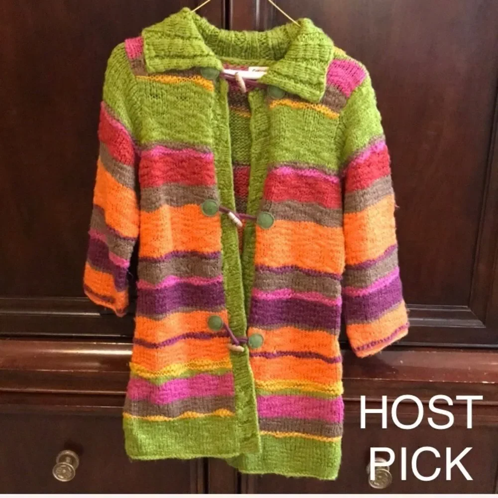 Hand knit Peacoat jacket